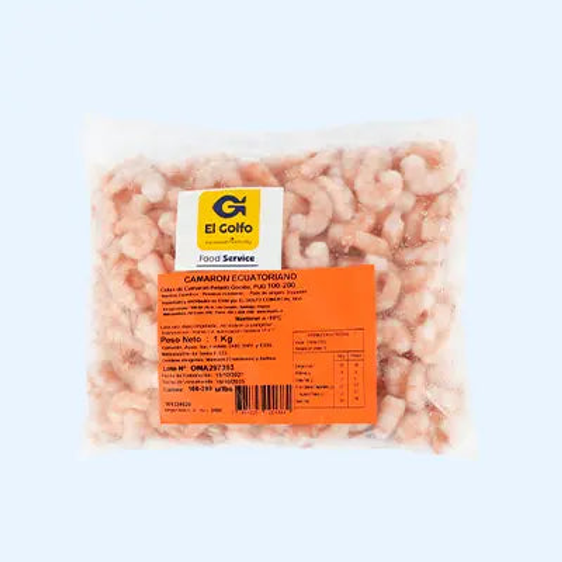Camarón Large Cocido Pelado El Golfo 1KG 1