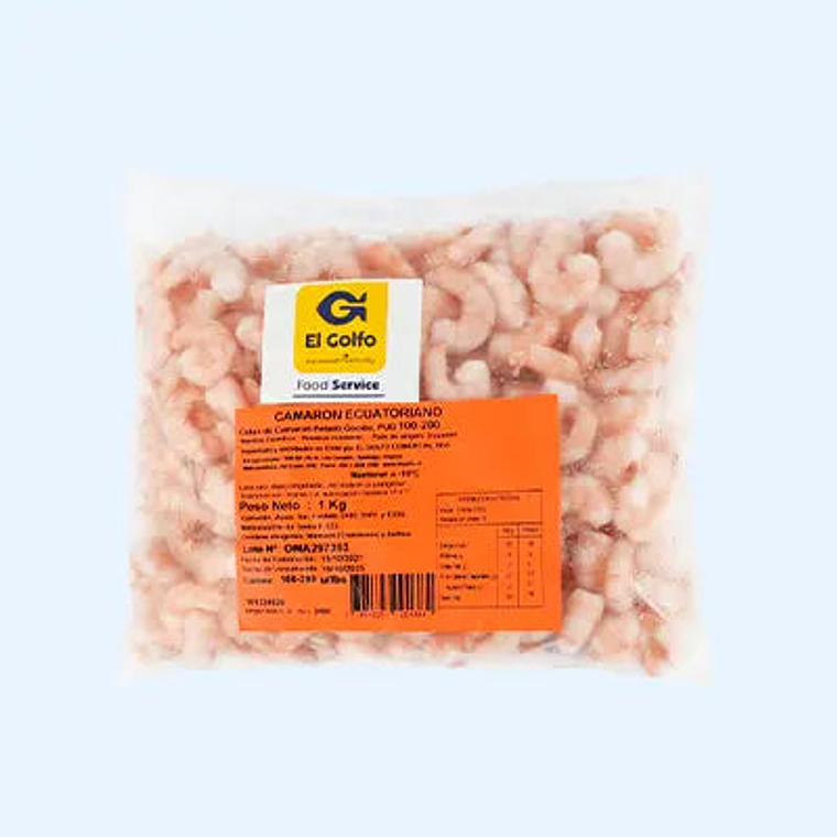 Camarón Large Cocido Pelado El Golfo 1KG 1