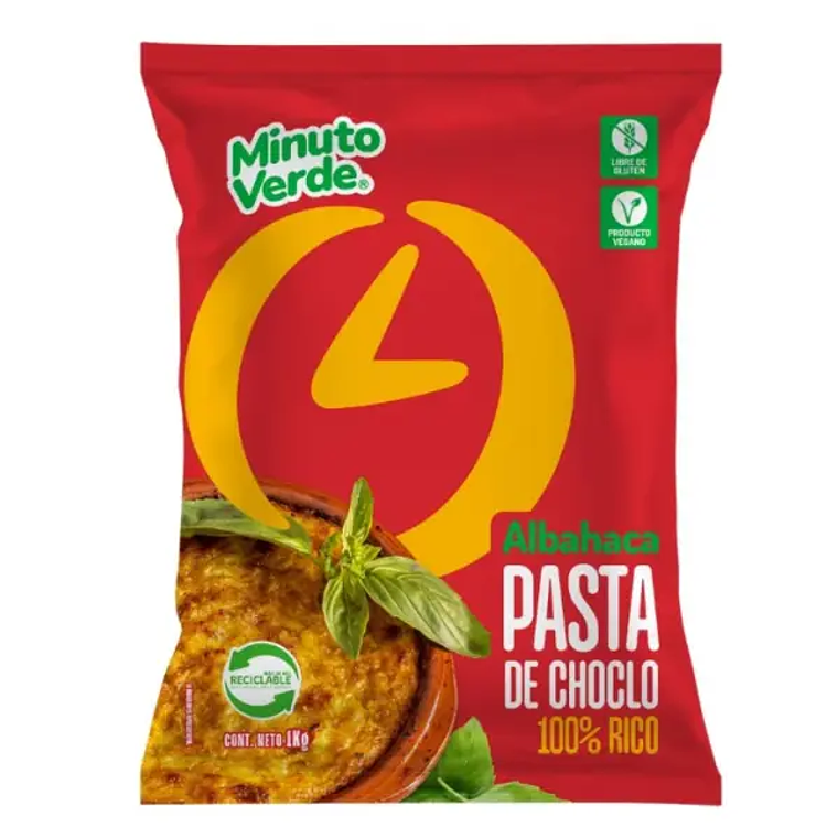 Pasta de Choclo Condimentada Minuto Verde Envase Rojo 1kg 1