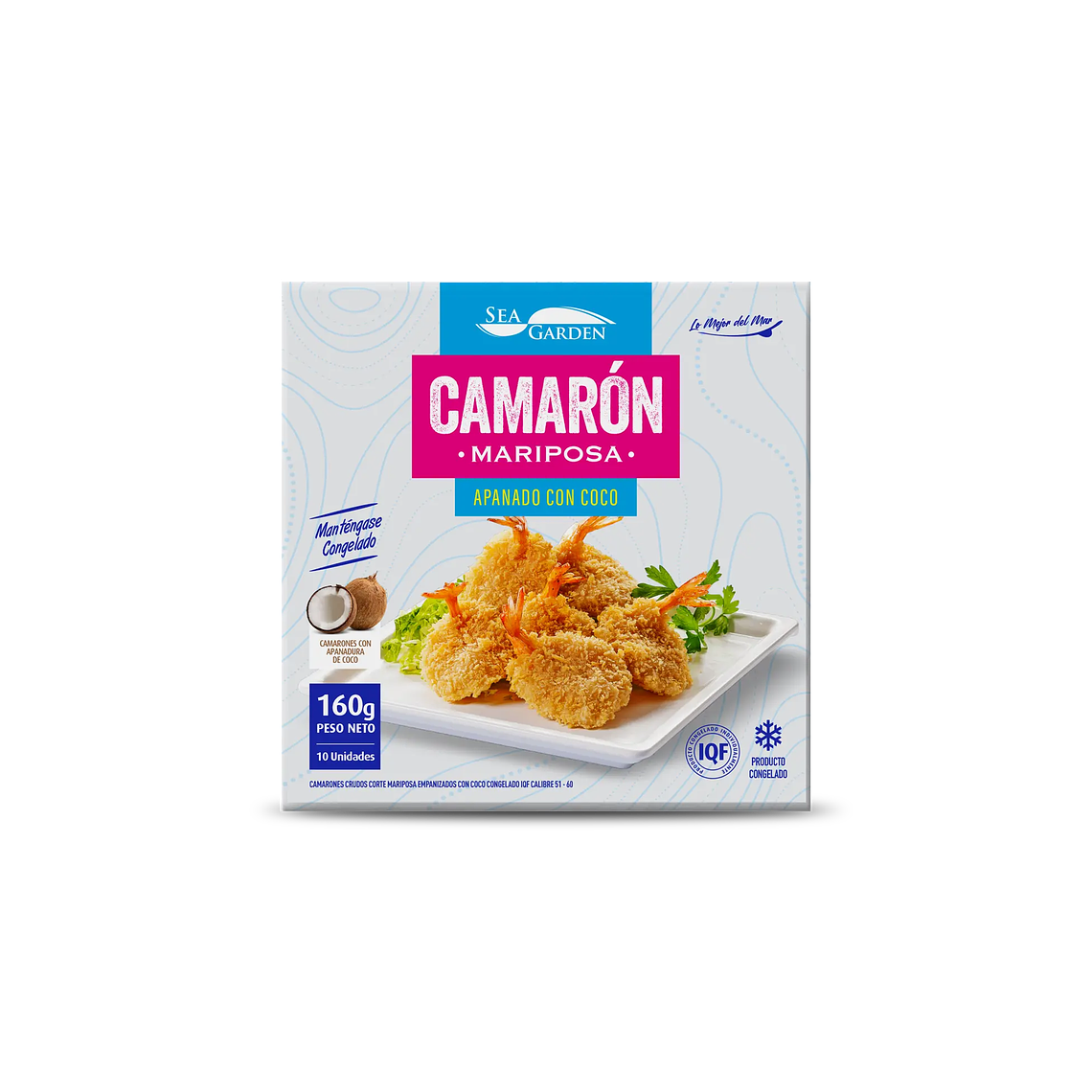 Camarón Apanado Mariposa 51/60 Sea Garden 160GR 1