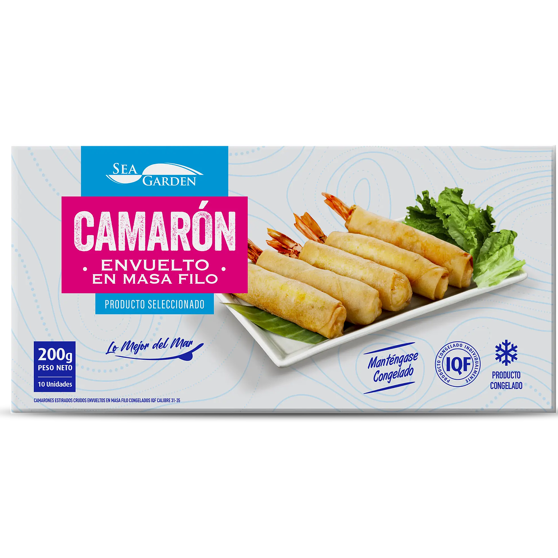 Camarón Apanado Envuelto Masa Filo Sea Garden 200GR 1