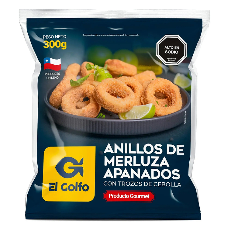 Anillas/Aros Merluza con Trozos de Cebolla El Golfo 300GR 1
