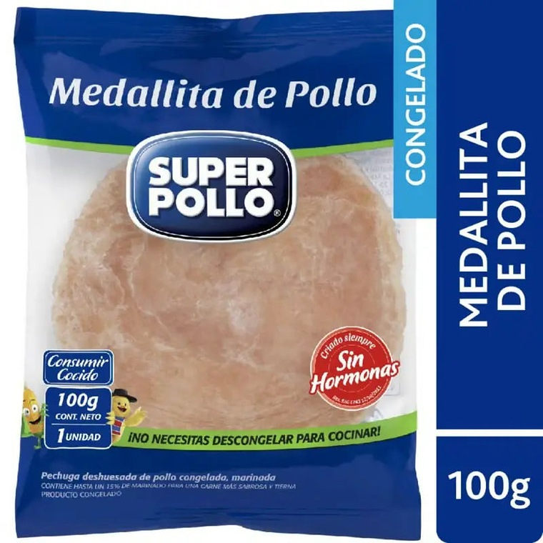 Medallita de Pechuga de Pollo Super Pollo 100GR 1
