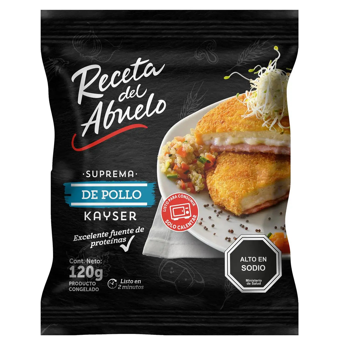 Escalopa Suprema de Pollo Kayser Receta del Abuelo 120GR (Jamón-Queso) 1