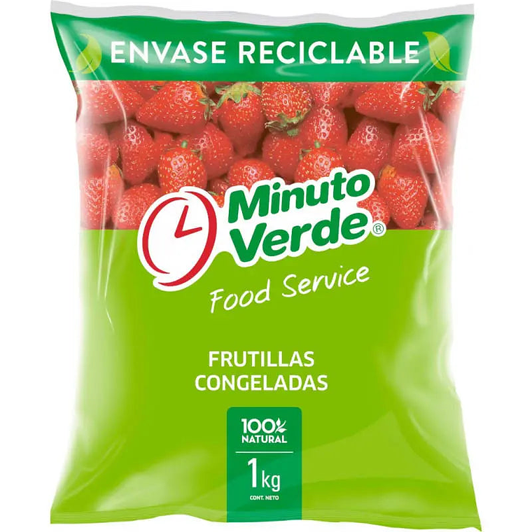 Frutillas Enteras Minuto Verde 1kg 1