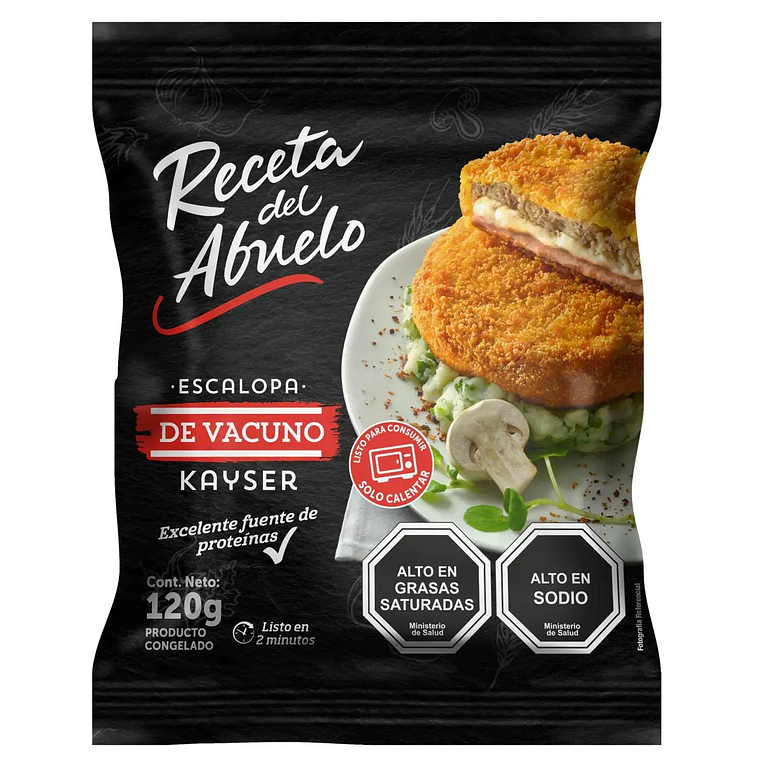Escalopa Kayser Vacuno Receta del Abuelo 120GR (Jamon-Queso) 1