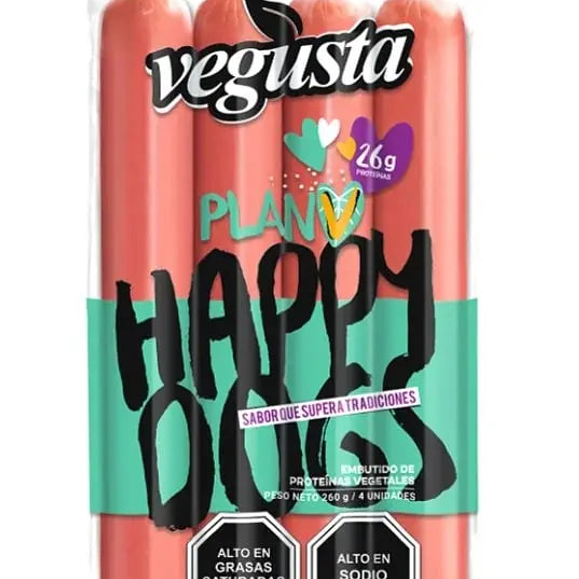 Salchicha Veg Happy Dogs Vegusta 4UN 260GR 1