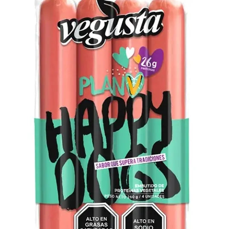 Salchicha Veg Happy Dogs Vegusta 4UN 260GR 1