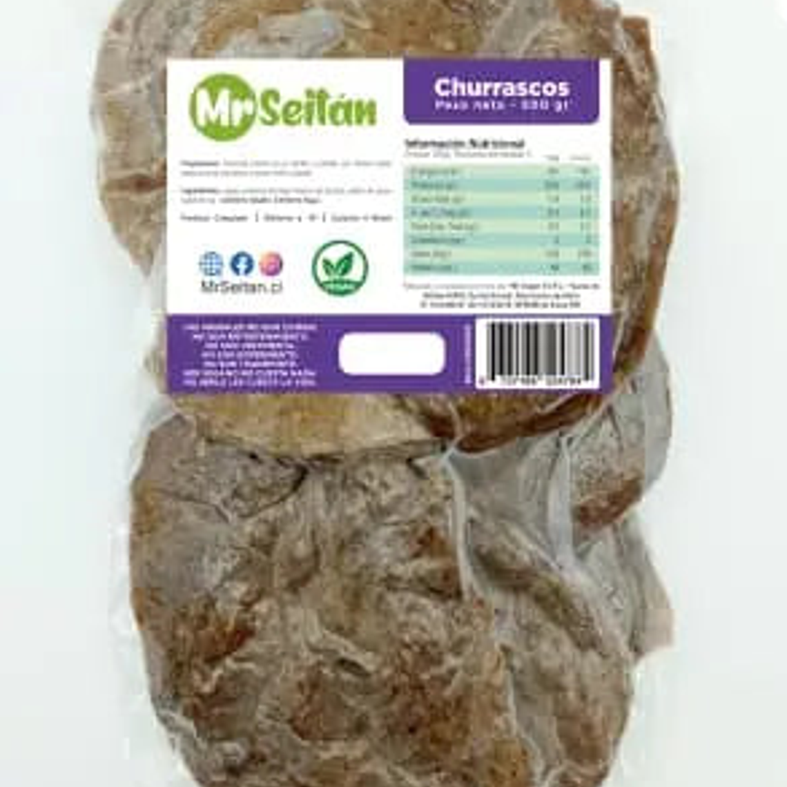 Churrasco Seitan Vegano Mr Seitan 500GR 1