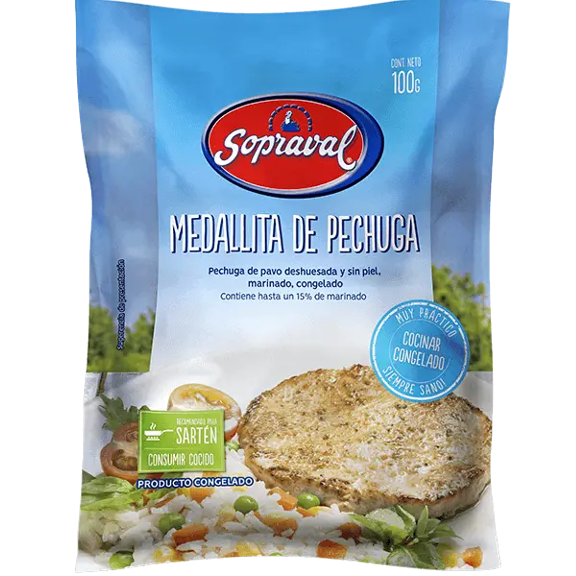 Medallita de Pechuga de Pavo Sopraval 100GR 1