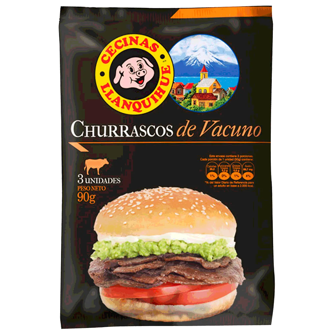 Churrasco Vacuno Llanquihue 3UN 90GR 1