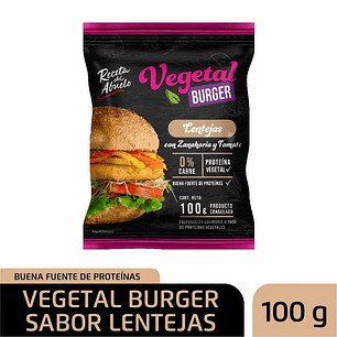 Vegan Burger Receta del Abuelo Lenteja 100GR