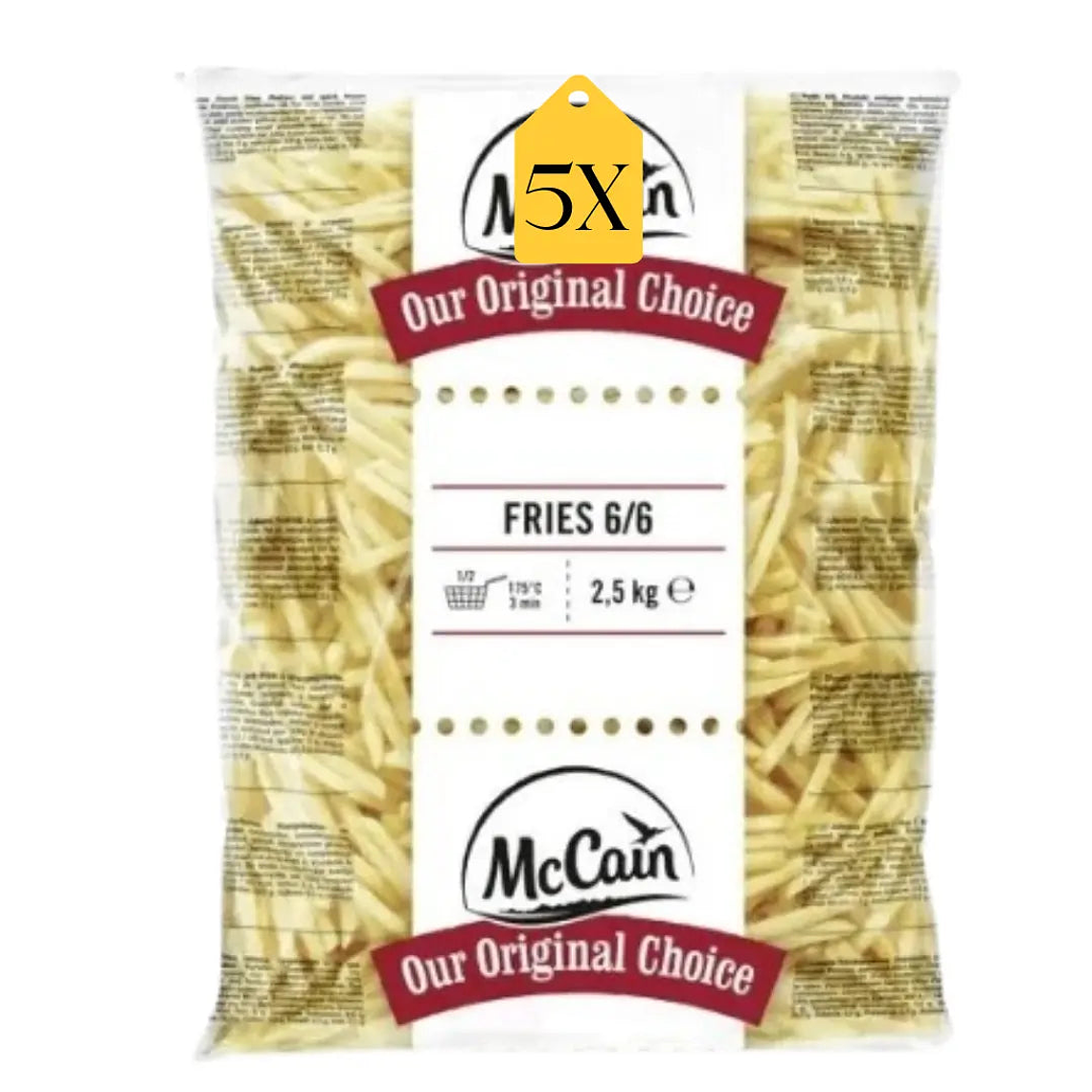 Papas Pre Fritas Finas Mc Cain 6/6 2.5kg 1