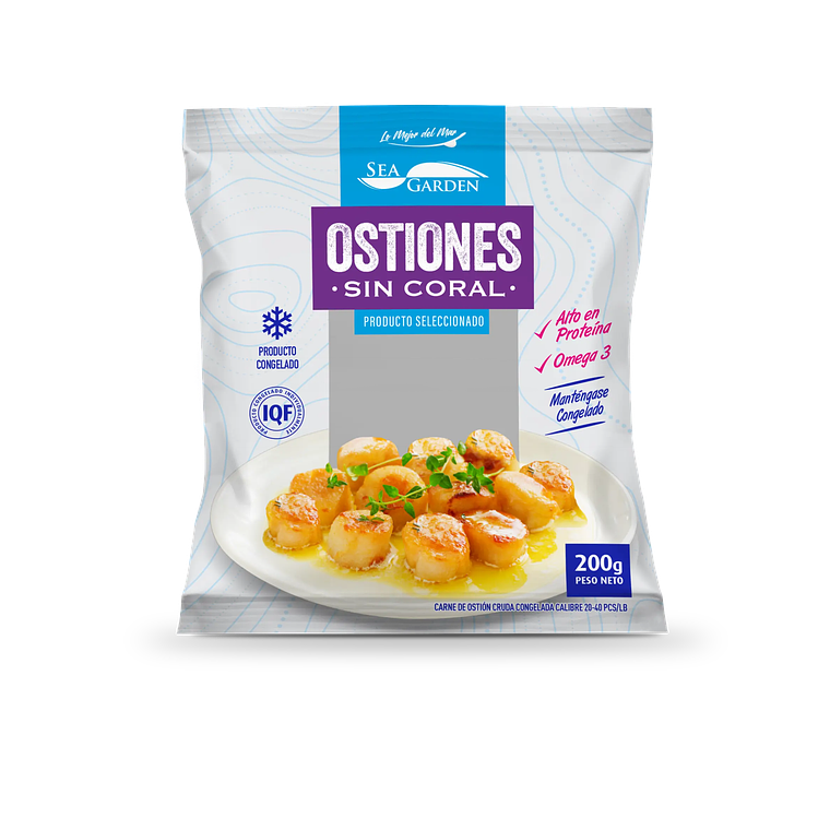 Ostión sin Coral 20-40 Sea Garden 200GR 1