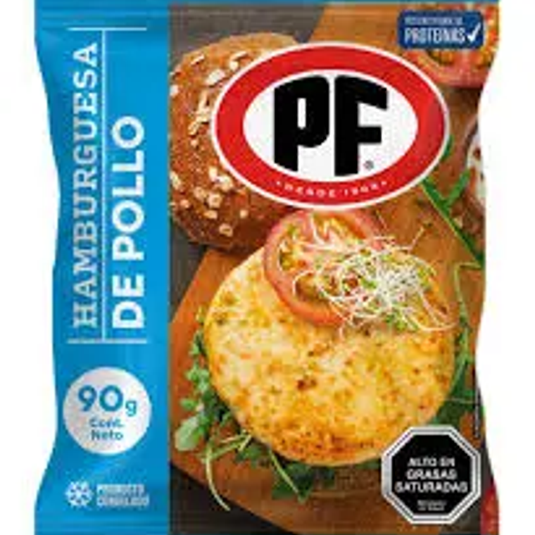 HAMBURGUESA POLLO PF 90GR 1