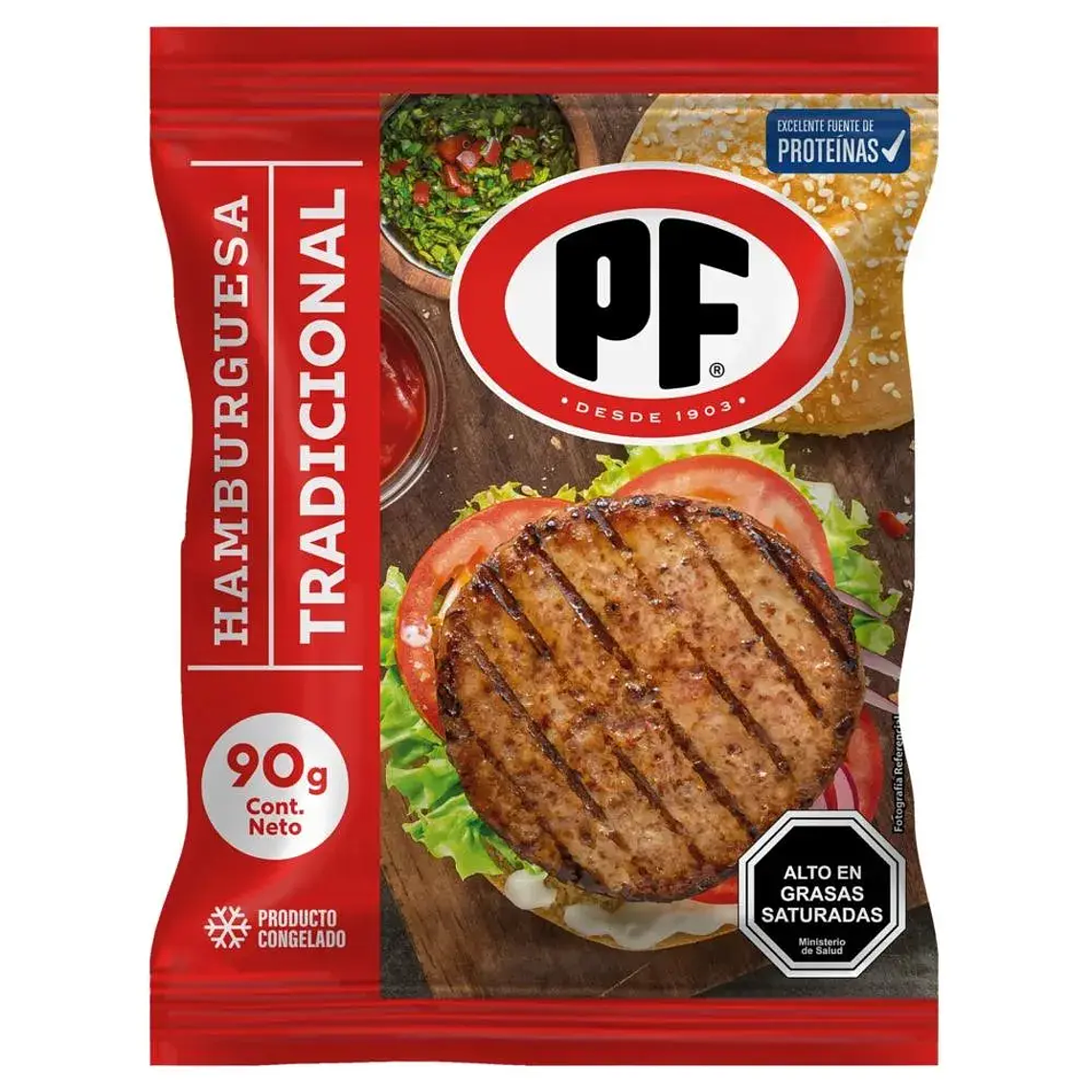 HAMBURGUESA VACUNO PF 90GR 1
