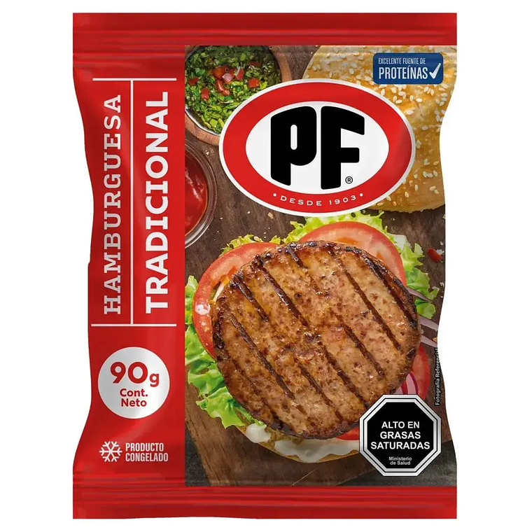 HAMBURGUESA VACUNO PF 90GR 1