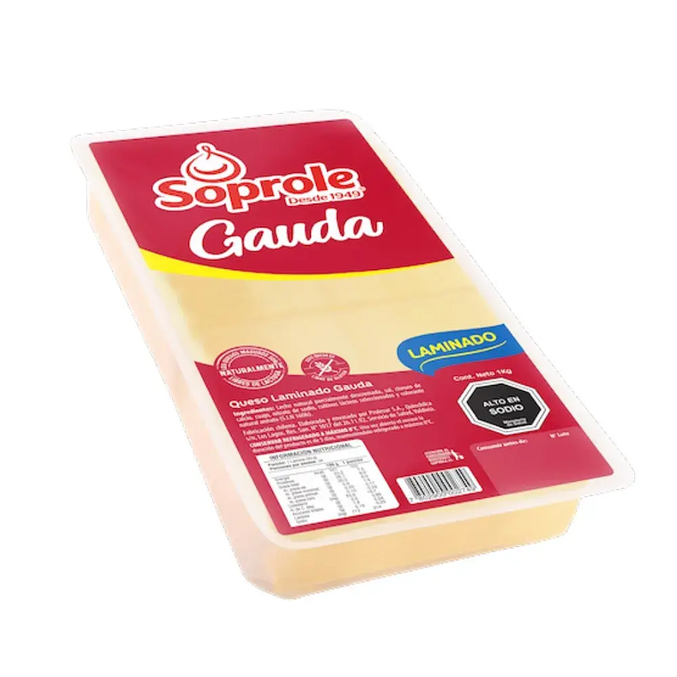 QUESO GAUDA LAMINADO SOPROLE 1KG 1