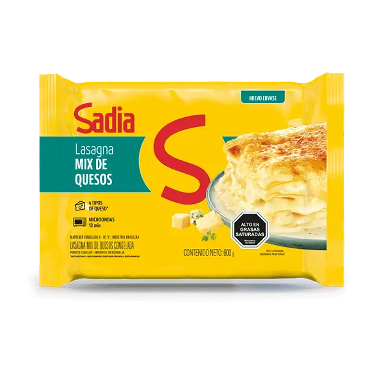 LASAGNA MIX DE QUESO SADIA 600GR 1