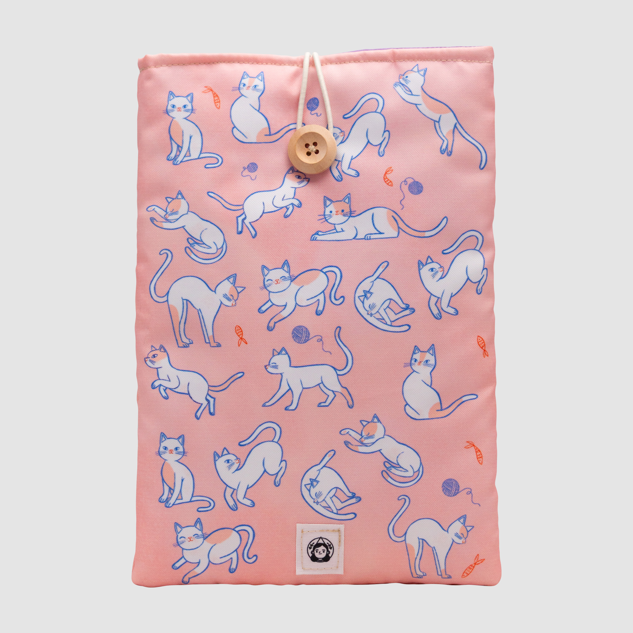 Funda para libros Gatitos Rosados M 1
