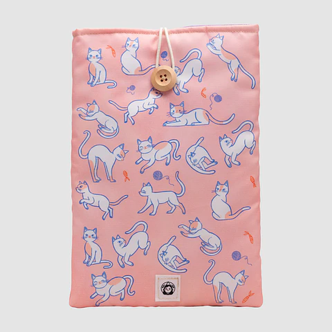 Funda para libros Gatitos Rosados M