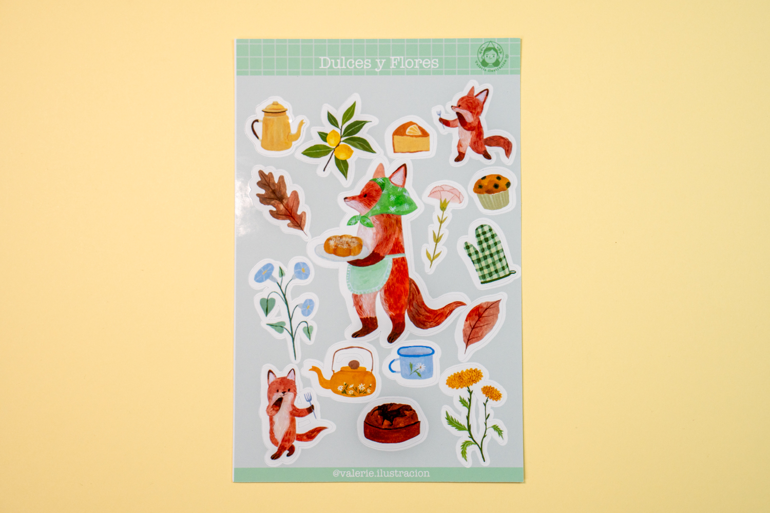 Sticker Dulces y flores 1