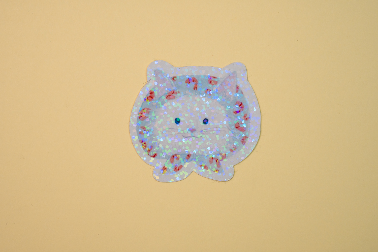 Sticker Gatito con pañuelo celeste 1