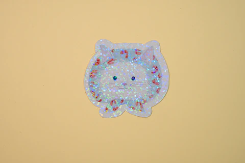 Sticker Gatito con pañuelo celeste