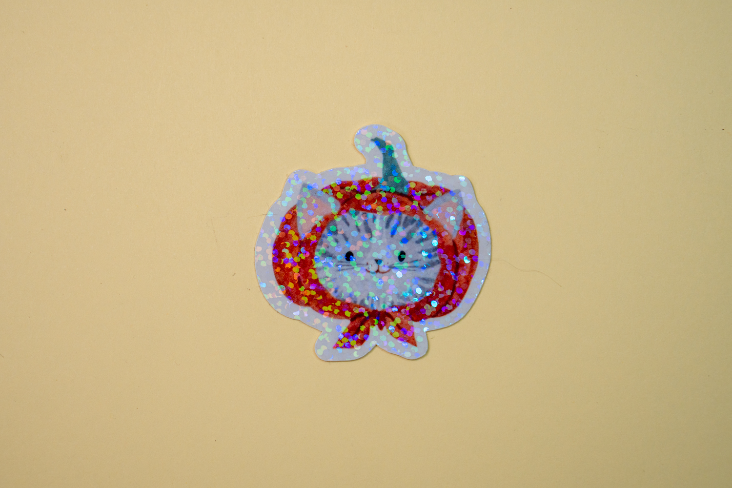 Sticker Gatito cabeza de Zapallo 1