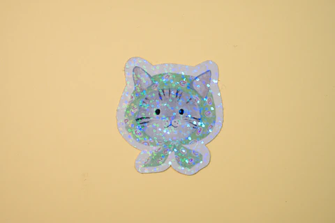 Sticker Gatito con pañuelo verde