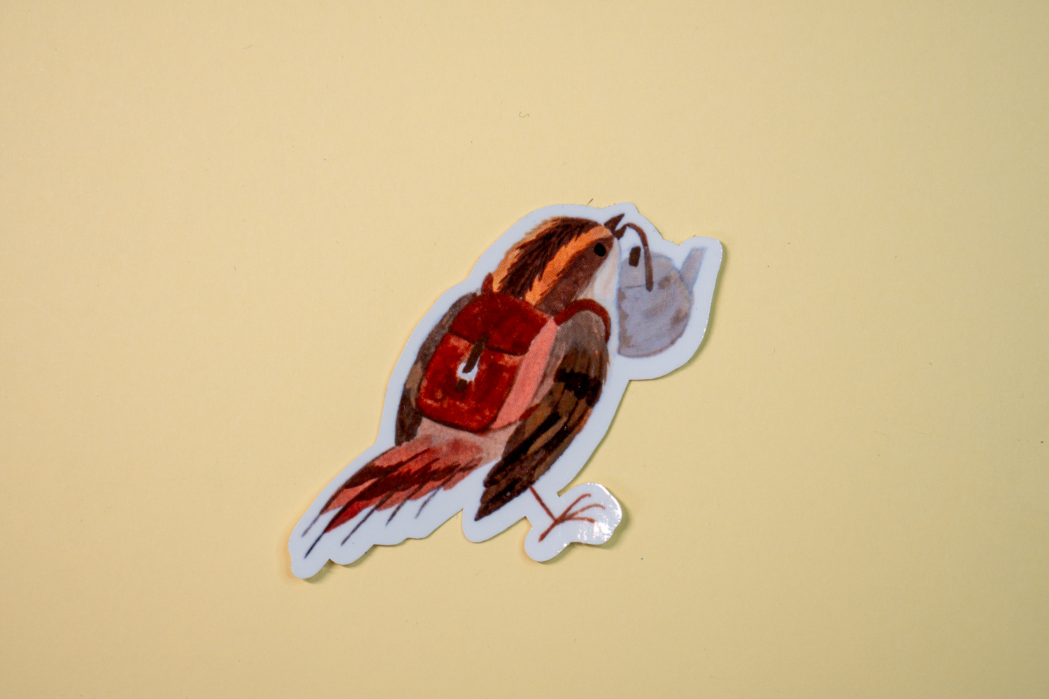 Sticker Rayadito y tetera 1