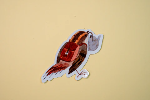 Sticker Rayadito y tetera