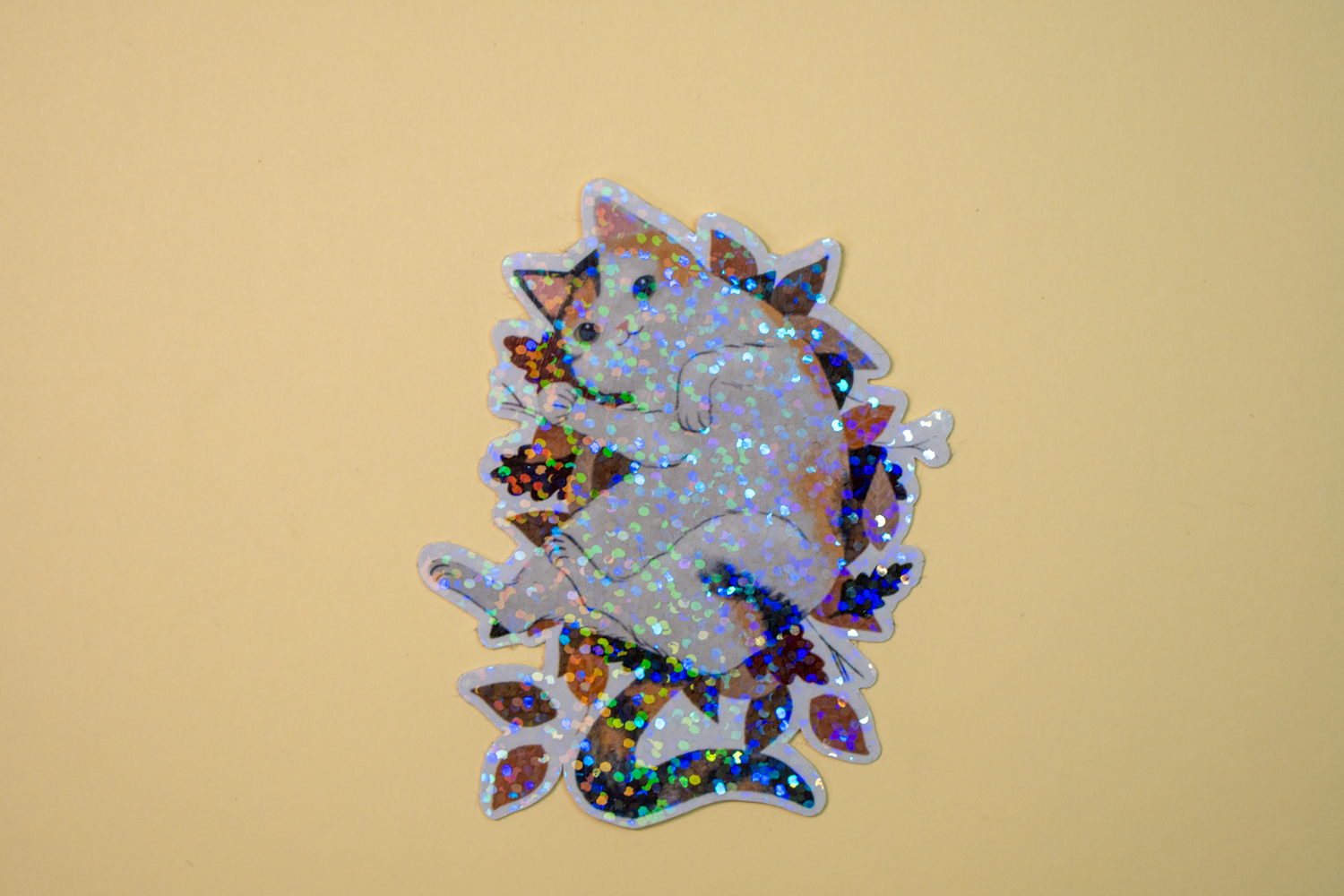 Sticker Gatita tricolor 1