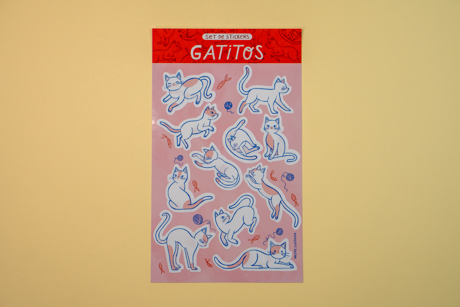 Sticker Gatitos Rosa 1