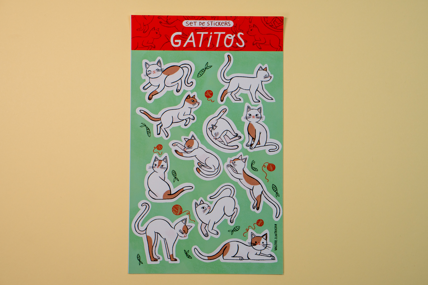 Sticker Gatitos café 1