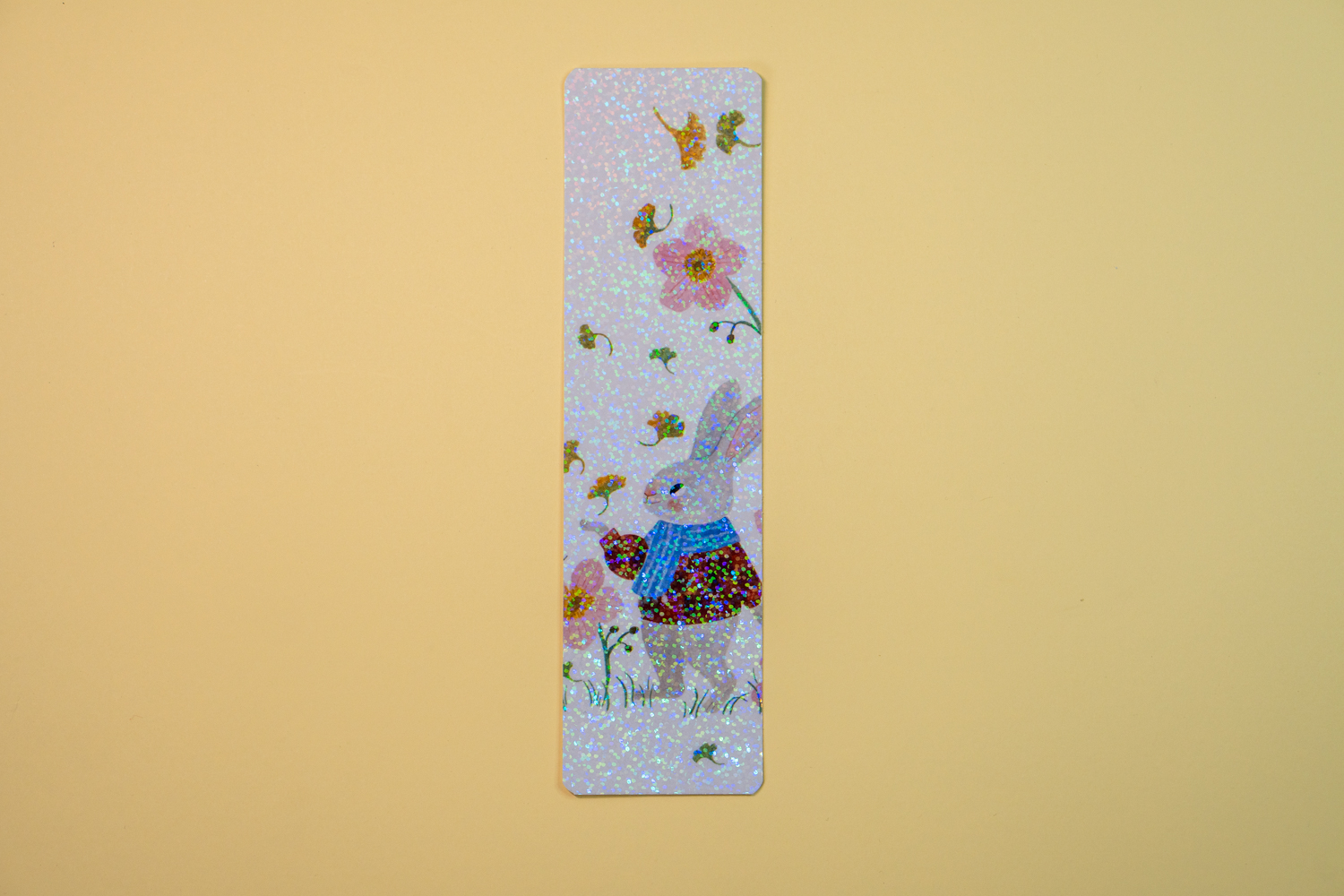 Marca página - conejito floral 2