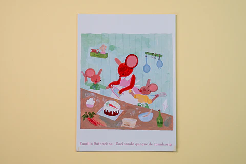 Postal - Ratoncitos pasteleros