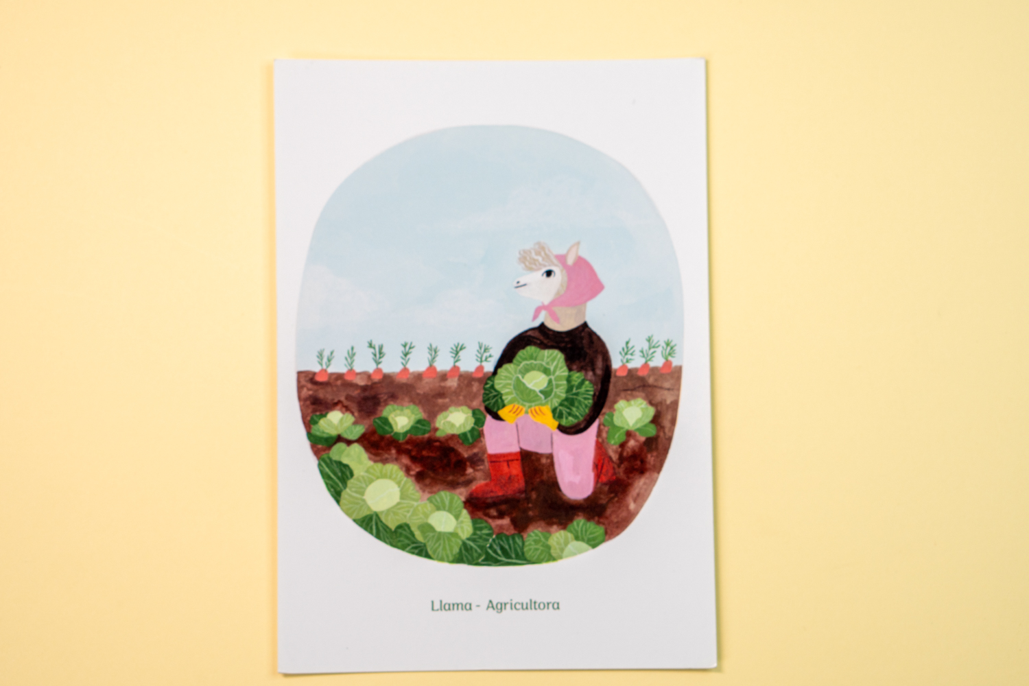 Postal - Llama Agricultora 1