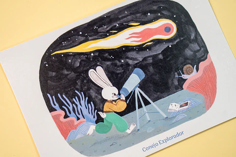 Postal - Conejo Explorador