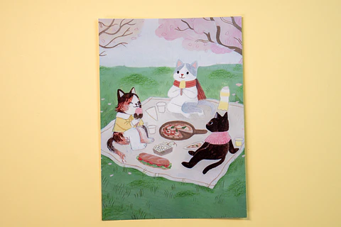 Postal - Picnic Sakura