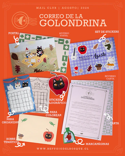 Mail Club Agosto 2026 - Correo de la Golondrina-