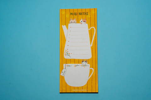 Taco de Notas Largo - Gatitos en té
