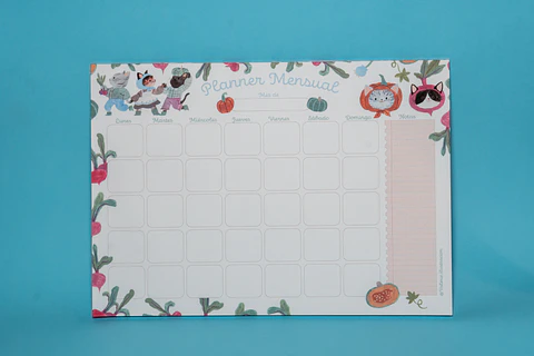 Planner Mensual - Gatitos granjeros