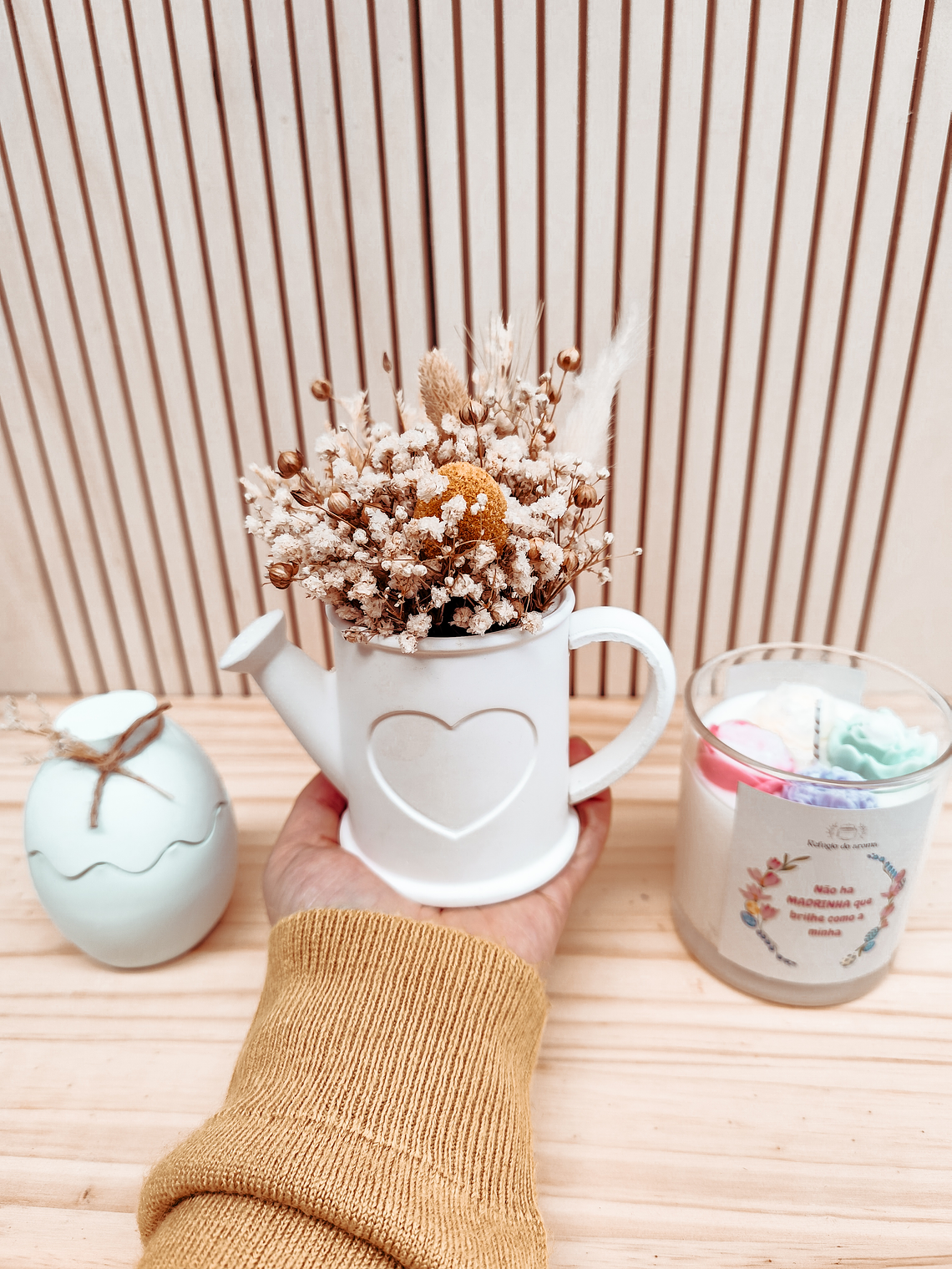 Conjunto regador e vela ovo 2