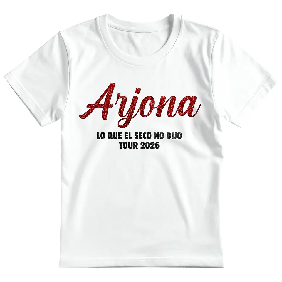 Polera Arjona Frase Glitter 2