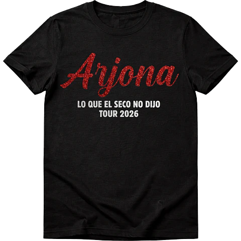Polera Arjona Frase Glitter