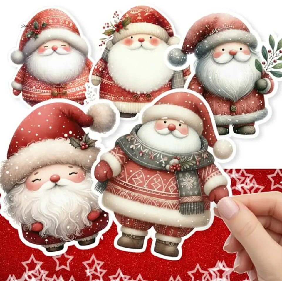Set 23 Stickers de Pará Noel Imprimibles 1