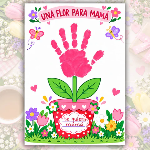 Una Flor para mamá - Manualidad día de la Madre