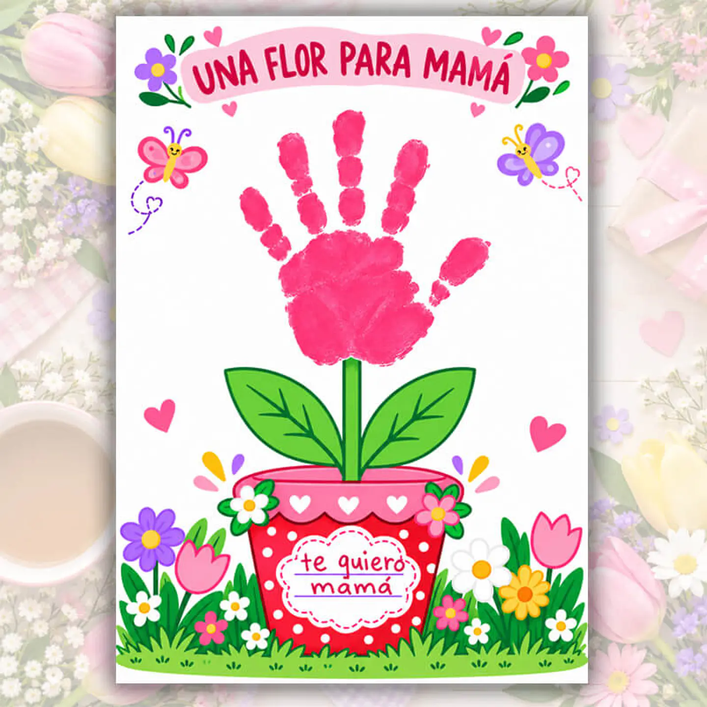 Una Flor para mamá - Manualidad día de la Madre 1