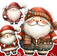 Set 23 Stickers de Pará Noel Imprimibles - Miniatura 2